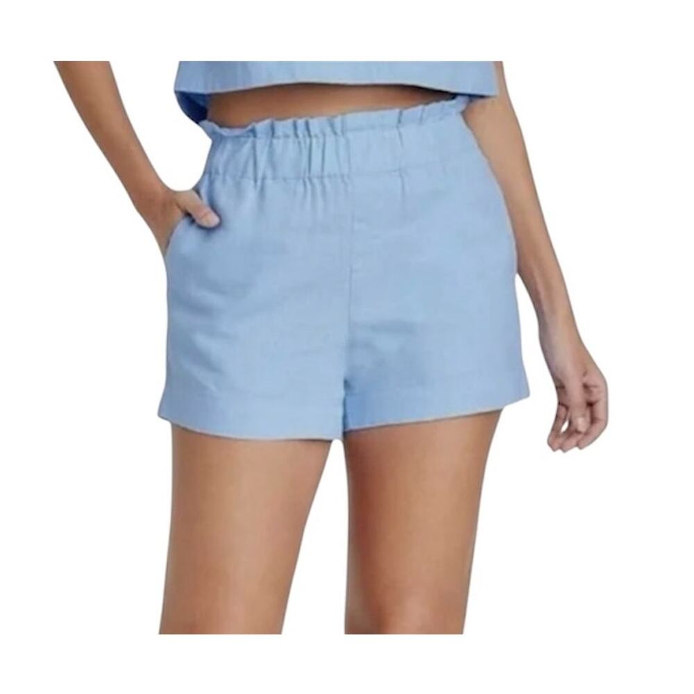 A New Day medium linen pull on shorts pockets SH2 2982